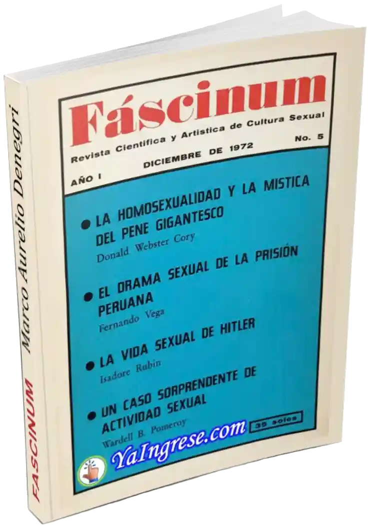 Portada de Revista Fáscinum N° 5 de diciembre 1972 sobre vida sexual de Hitler y drama carcelario - Imagen por YaIngrese.com