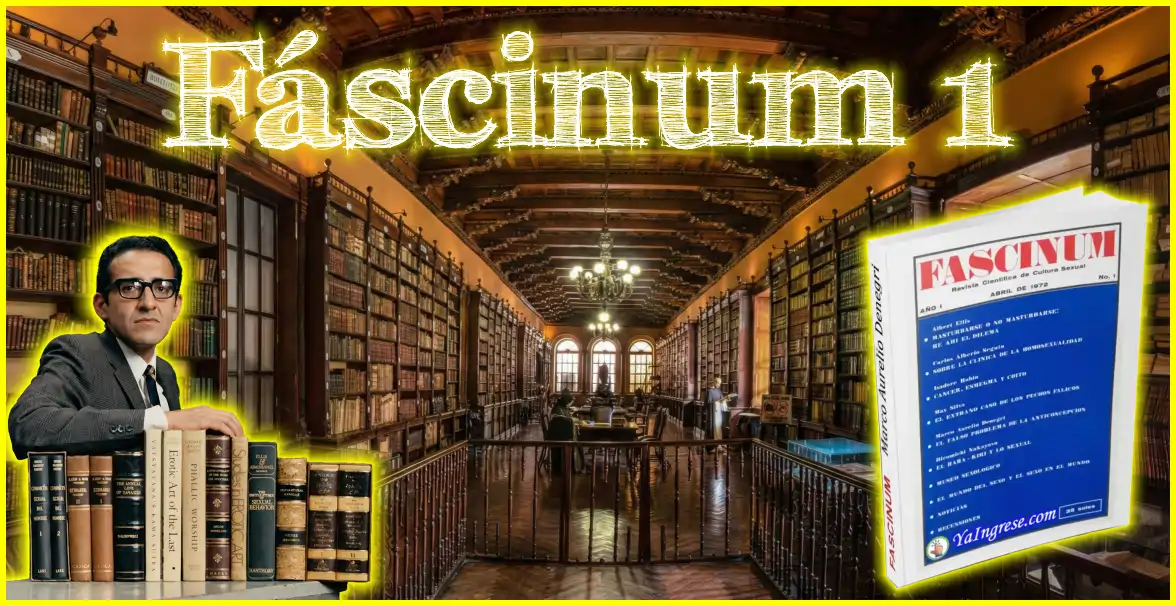 Marco Aurelio Denegri en biblioteca presentando la primera edición de la Revista Fáscinum sobre cultura sexual - Imagen por YaIngrese.com